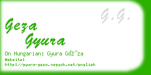 geza gyura business card